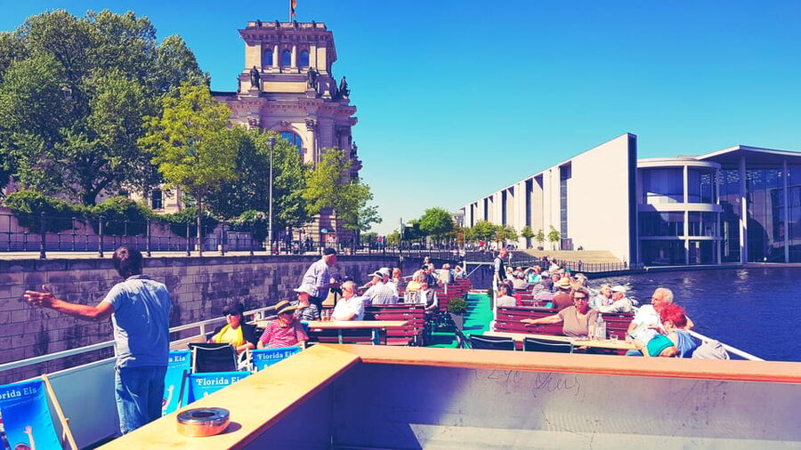Berlin: 3.5-Hour Sightseeing Cruise on the Spree River - North back to Spandau: Westhafen, grain silos, and the Berlin Inland Waterway Church