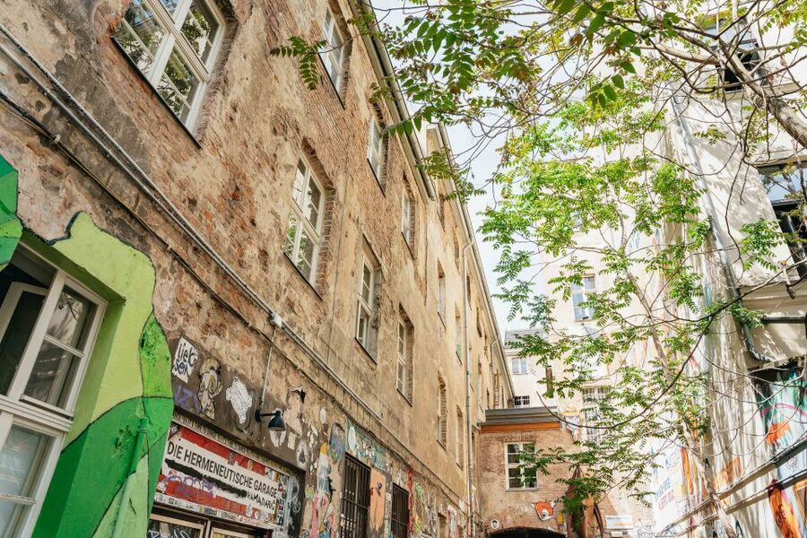 Berlin: Hidden Backyards Guided Walking Tour - Heckmann-Höfe: bright color, ivy, and a 19th-century pocket of calm