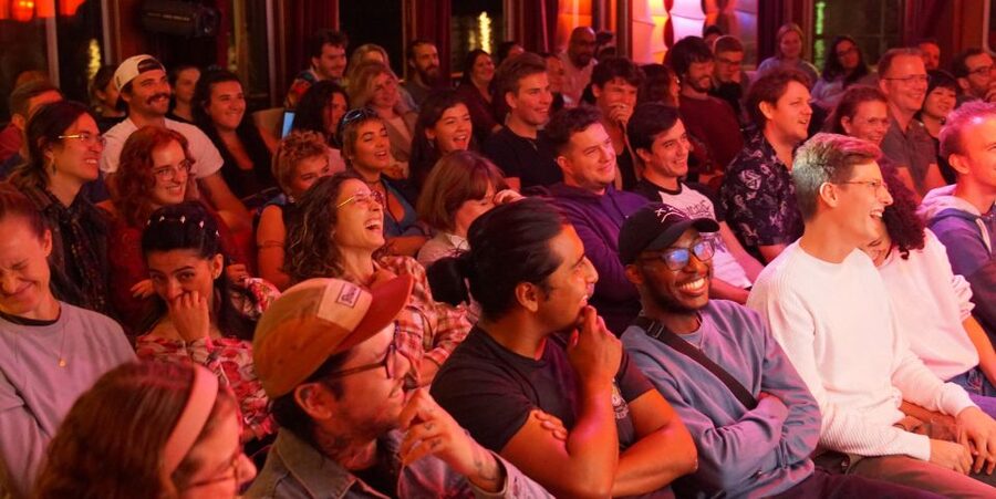 Berlin: Laughing Spree Comedy Show on a Boat - Comedy Format by Day: Open Mics vs Dark Comedy Fridays