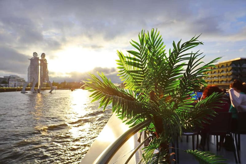 Evening Boat Tour 1.5 hour with our solarcatamaran - The 1.5-Hour Cruise at Dusk: Toward Treptower Park