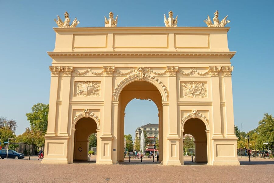 From Berlin: Gardens & Palaces of Potsdam Bike Tour - Dutch Quarter and Potsdam’s Brandenburg Gate: the city stops showing off
